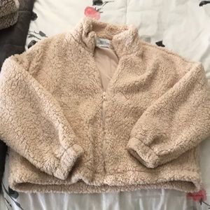 Urban Outfitters Sherpa Zip Up Jacket